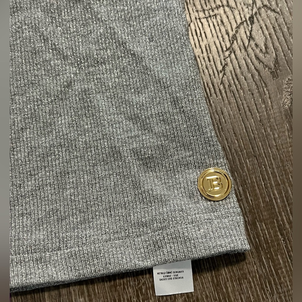 BALMAIN***Silver Sparkly Lame Tank Top***F36/Small $675 - Picture 3 of 6